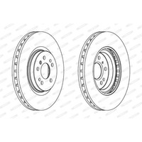 Ferodo 2X Bremsscheibe Vorne Ø330 Mm FüR Mercedes-Benz M-Klasse W164 ML 320 CDI