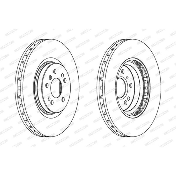 Ferodo 2X Bremsscheibe Vorne Ø330 Mm FüR Mercedes-Benz M-Klasse W164 ML 320 CDI-image
