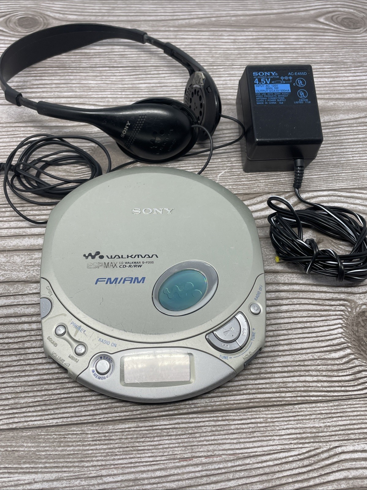 D-f200 Fm/am Espmax Portable Cd-r/rw Silver Tested Works