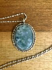 Vintage 925 Sterling Silver Blue Larimar Pendant Necklace — photo 2