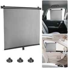 Car Side Window Sun Shade W Suction Cups One-button Retractable Roller 5050cm