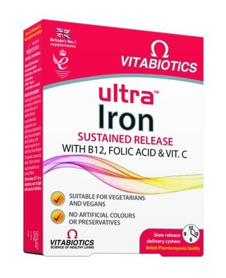 Eisen Nahrungsergänzungsmittel ULTRA, 30 Tabletten.