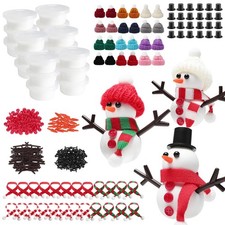 Cosweet 24 Pack Christmas Snowman Crafts Kit for Kids- Build a Snowman Kit with