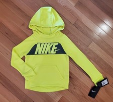 NEW Nike Little Boy Fleece Sweatshirt Hoodie, Yellow sz 4 