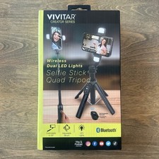 New Vivitar 38  Selfie Stick  Quad Tripod with Wireless Remote