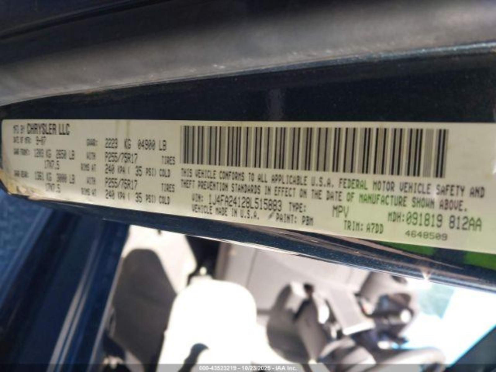 2007-08 JEEP WRANGLER Starter Motor (3.8L) thumbnail 8