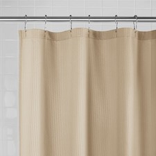 Water-Repellent Embossed Fabric Shower Liner, 70" x 72", Tan