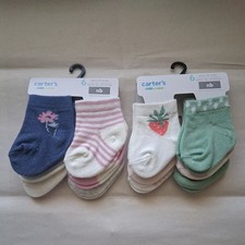 Carter's NWT NB Baby Girls 12 pack Floral Cuffed Socks