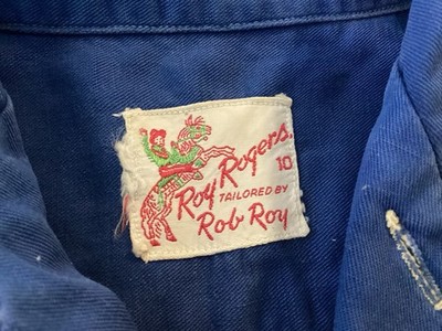 Vintage 50s Roy Rogers Childrens Western Shirt Rob Roy