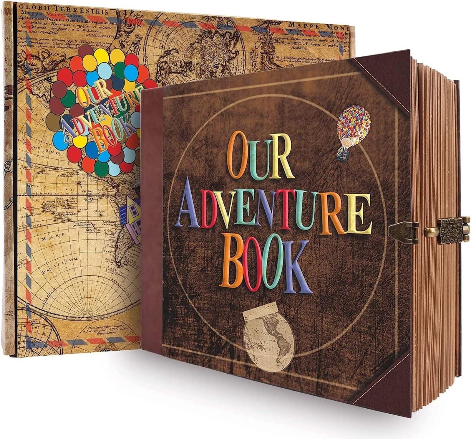 Our Adventure Book Scrapbook Photo Album Retro Style Embossed Lette ...