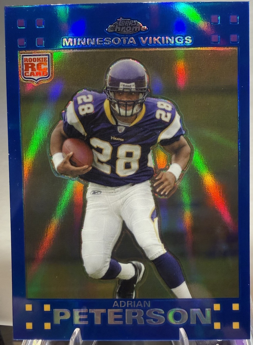 2007 Topps Chrome - Adrian Peterson #TC181 Blue Refractor (RC)