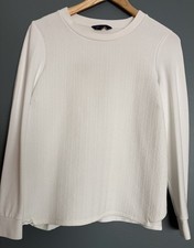 Marks Spencer Collection Cream Textured Sweatshirt Size 16 Petite M S