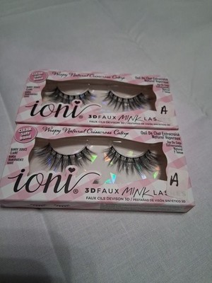 ioni 3d Faux Mink Lashes Wispy Dramatic   *2 sets NiB