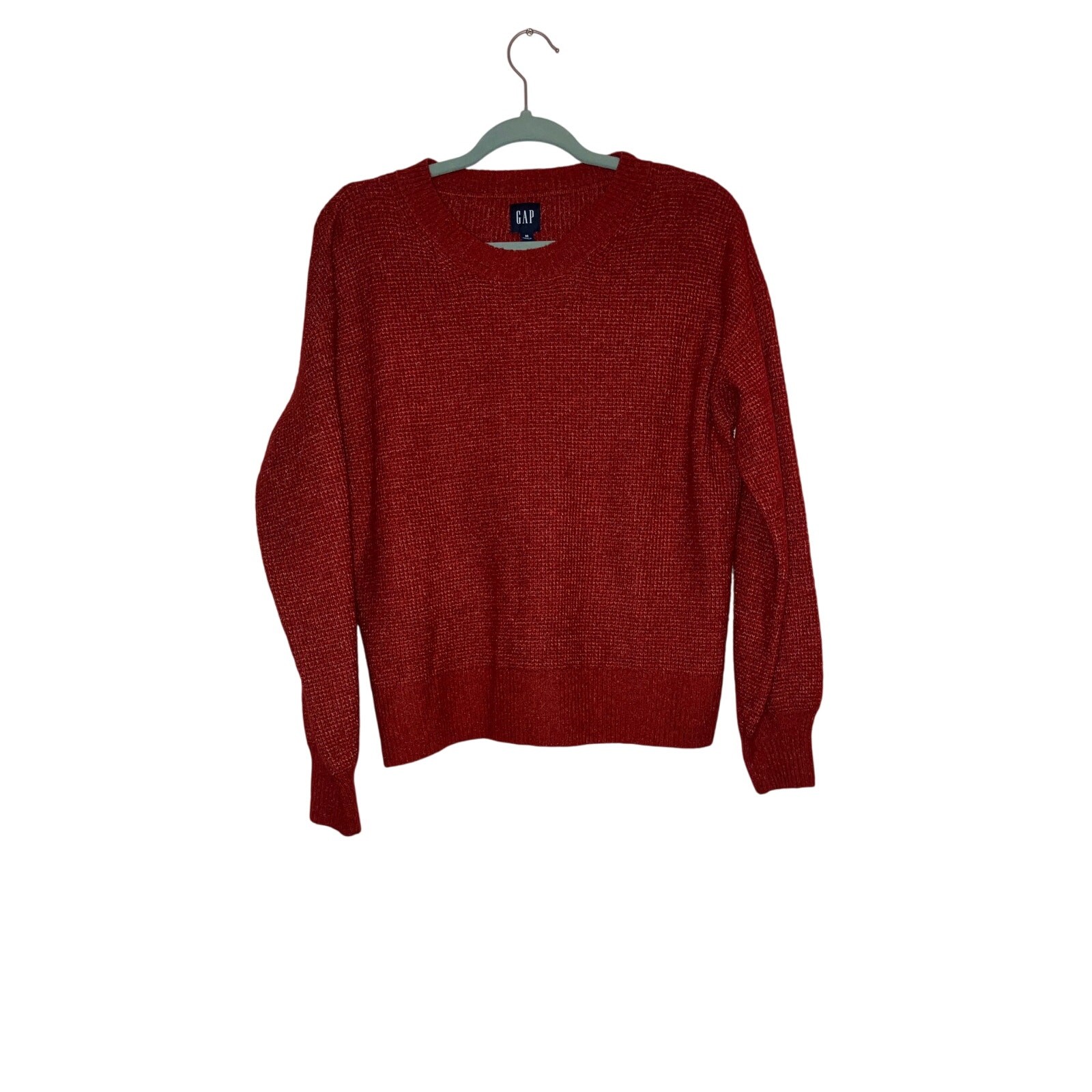 Gap Red Knit Crewneck Sweater Size Medium Winter essential