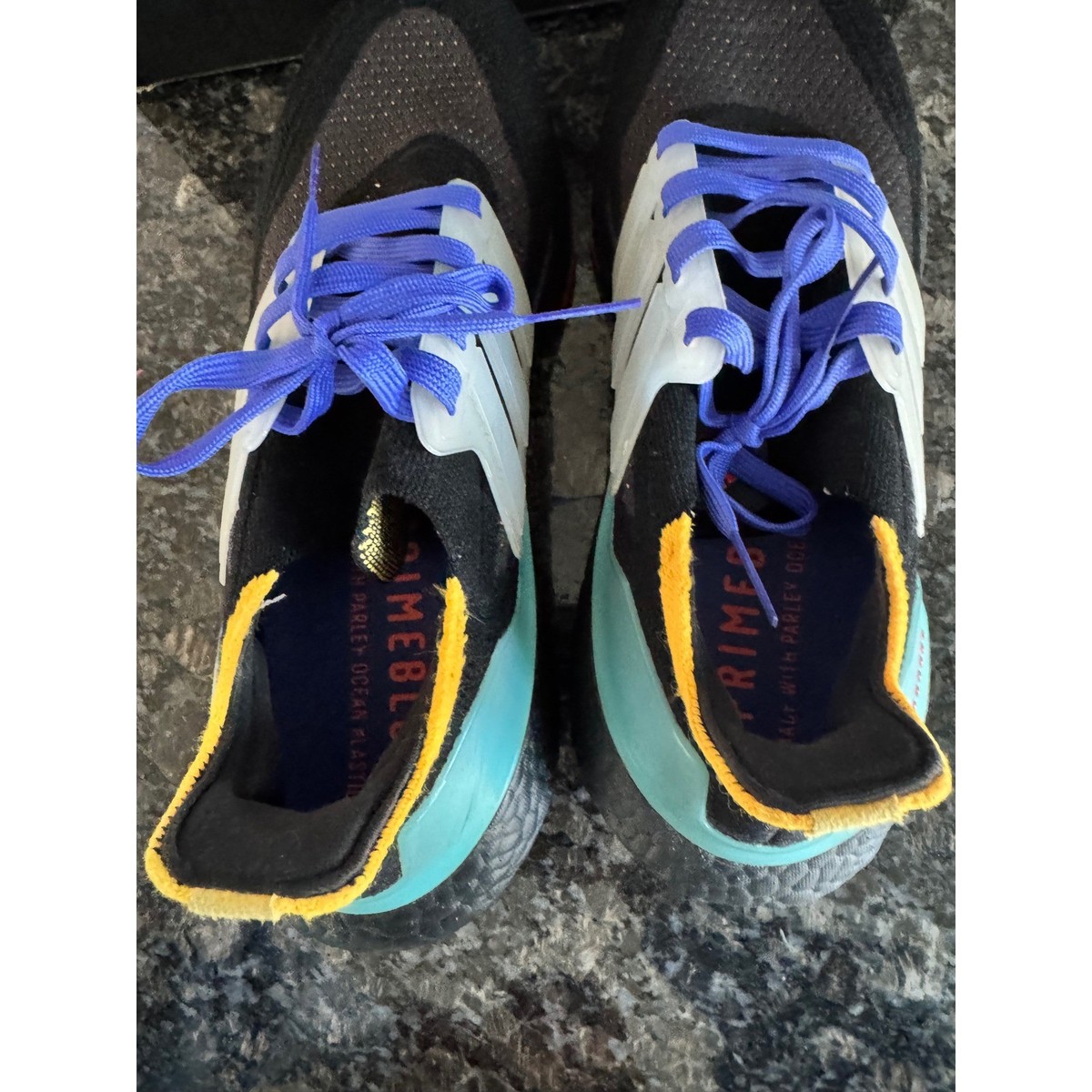 Adidas Ultraboost 21 Mens Running Shoes Black Solar Yellow  display picture 2