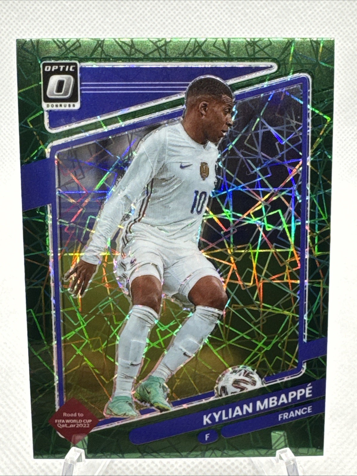 2021-22 Panini Donruss Optic - Kylian Mbappe #60 France - Green Velocity