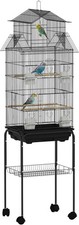 Bird Cage Budgie Cage with Stand Slide Tray Handle for Finch Canary 43 x 32.5 x 