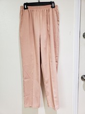 Alfred Dunner vintage, peach, straight leg. pull on pants with pockets, size 14