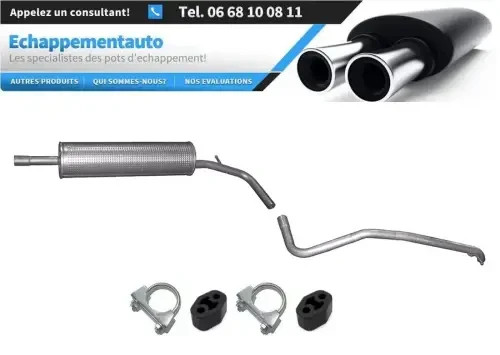 Silencieux central Skoda Citigo 1.0 échappement complet et tube pour entretien et réparation
