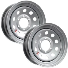 eCustomrim 2-Pack Trailer Rim Wheel 16X6 6 Lug On 5.5 Center Silver Modular