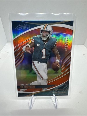 Tua Tagovailoa 2025 Panini Absolute Spectrum Orange /150 🔥Miami Dolphins