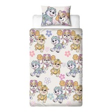 Paw Patrol Duvet Cover Set Single Soft Reversible Skye Everest Rubble Kids Girls