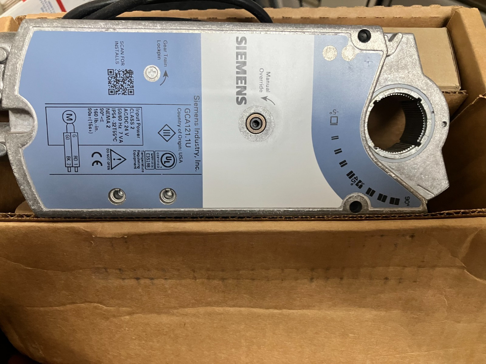 Siemens GCA.121.1U Open Air Actuator GCA Spring Electronic Damper NEW