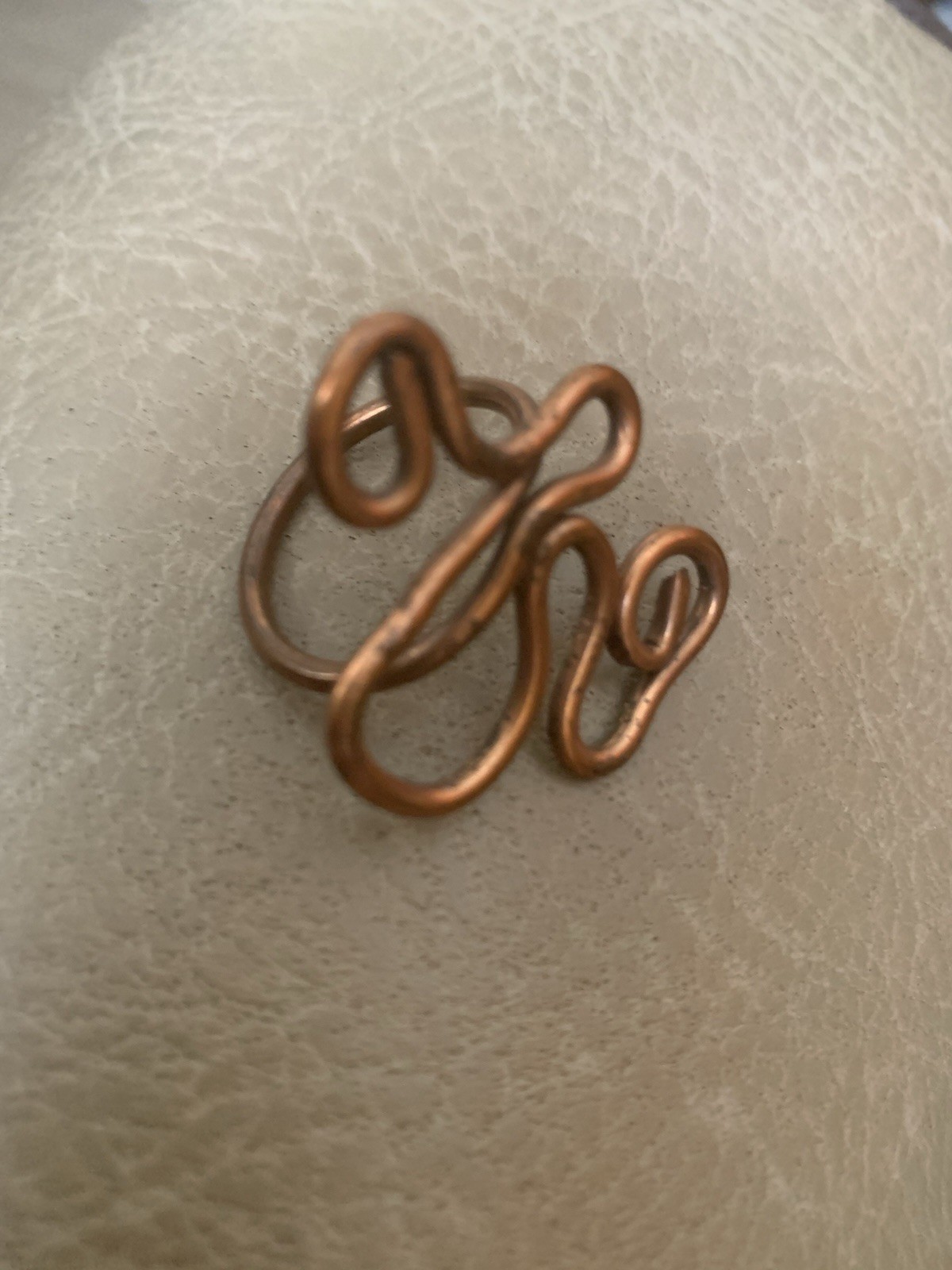 Solid Pure Copper Minimalist Healing Ring, Handma… - image 1