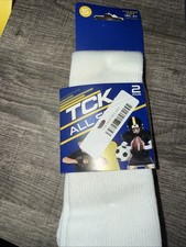 NEW NIP 2 Pair TCK All-Sport White Team Socks Small Youth 13C-4Y