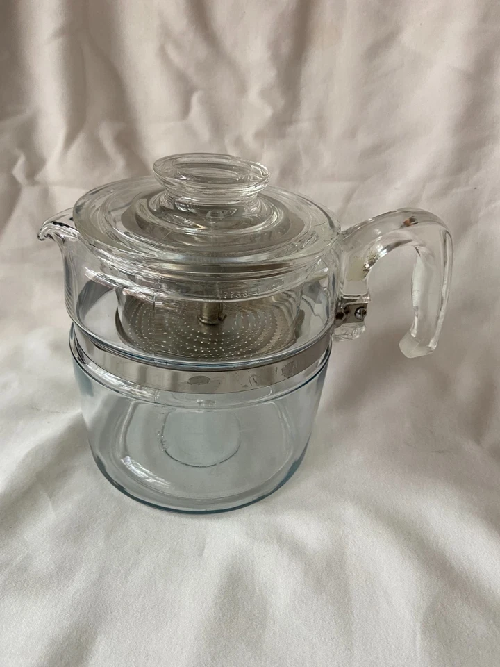 Vintage Pyrex Flameware Glass Percolator Coffee Pot, 7756 6 Cups - Complete - Image 3 of 4