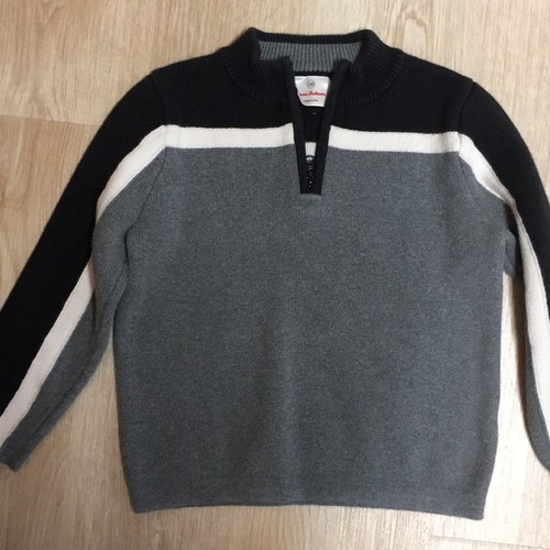 Hanna Andersson Gray & Black 1/4 Pullover Sweater 110/5T - Picture 3 of 4