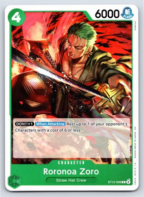 #ad #ad One Piece ST12 008 Roronoa Zoro C US Seller $0.99
