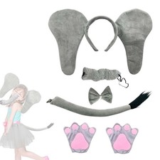 Conjunto de Disfraz de Elefante Decoración de Halloween para Año Nuevo Baile de graduación Fiesta Carnaval