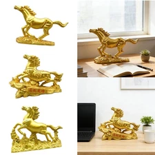 Horse Art Figurine Handmade Rich Horse Statue for Home Guest Room Restaurant