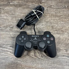 Sony PlayStation PS1 PS2 Analog Controller Black Wired DualShock OEM Read