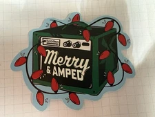 Dutch Bros Sticker “Merry & Amped” Nov 2025 Holiday Drop GITD