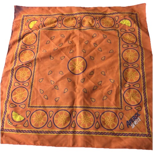 Aperol Spritz square scarf Hankie dog accessory hair tie handkerchief groom gift