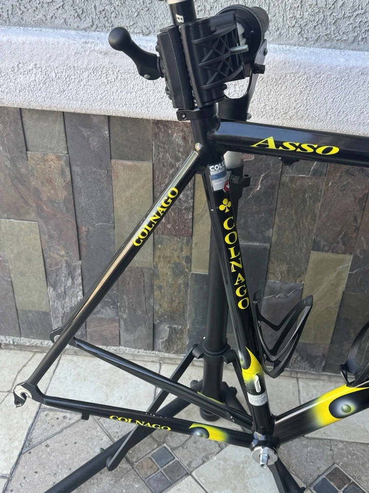 Quadro Colnago Asso 54cm 7005 liga bicicleta de estrada garfo de carbono 700c freio aro vintage - Imagem 4 de 4