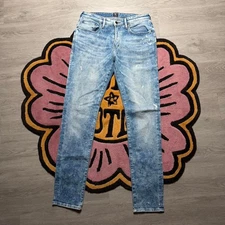 Prps Windsor Tapered Skinny Stretch Acid Stone Wash Denim Jeans Size 32 Blue