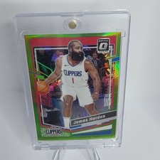 Panini 2023-24 Donruss Optic James Harden Clippers #174 Lime Green Prizm /149