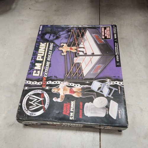 Jakks Pacific CM Punk Extreme Rules ECW Action Figure Ring Set New Sealed SH - Picture 1 of 4