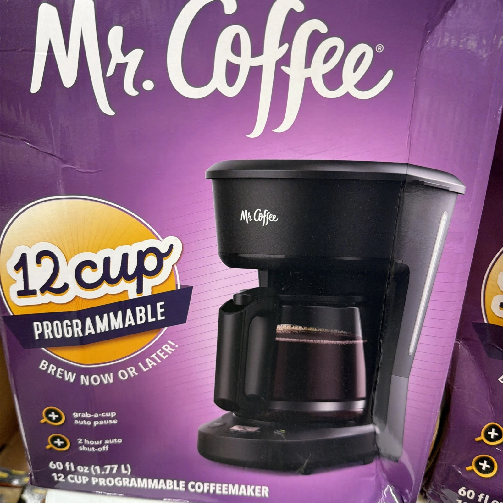 Mr. Coffee 12 Cup Programmable CoffeeMaker 60 fl oz 1.77 L Brew Now or Later New