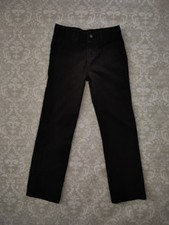 Chaps 10 Regular Boys Black Flat Panel Chino Pants Schoolwear Uniform Holidays