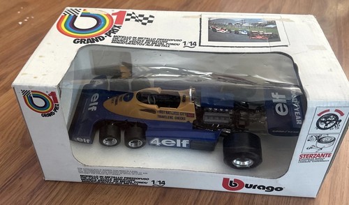 Burago Grand-Prix 1 Tyrell P34/2 6-Wheel 1:14 Scale #4 Model Car & Box - Picture 1 of 9