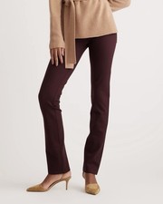 Quince Ultra-stretch Ponte Straight Leg Pant Burgundy XL NWOT