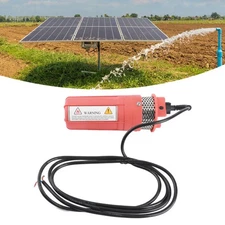 (Orange)Solar Submersible Water Pump 230ft Lift 6.5L Deep Well Water Pump For