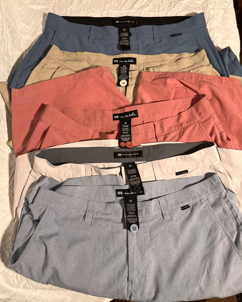 Travis Mathew Golf Shorts Mens 4-35 1-34 Casual Chino Performance Lot of 5! READ - Image 2 of 4
