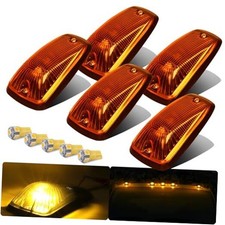 LED Cab Roof Lights Amber Lens Amber Marker Lights Compatible For 1988-2002