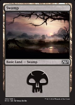 Basic Lands 10 MTG Swamp (260), NM-Mint, English Magic 2015