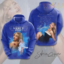Sabrina Carpenter Short N Sweet Tour All Over Print Hoodie Size S-5XL